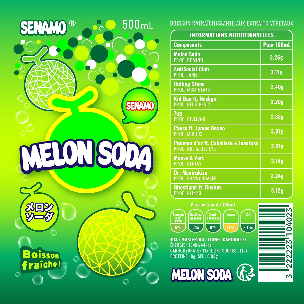 SenamoLaSmala's tweet image. « Melon Soda » dispo à minuit sur toutes les plateformes de streaming’s mes petit Melons Sodas Boy’s !!!🍈🥤