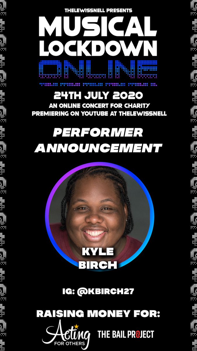 PERFORMER ANNOUNCED

Kyle (<a href="/KBirch_27/">Kyle Birch</a>) has an insane voice and I am thrilled to have him on board! Make sure you go and check out his Instagram at @ kbirch27!

<a href="/LCMMT2020/">LCM BA MT 2020 GRADS</a> <a href="/lcmlive/">👑LOVE & OBEY GOD✝️LORD JESUS CHRIST🎶Evangelist🎶</a>