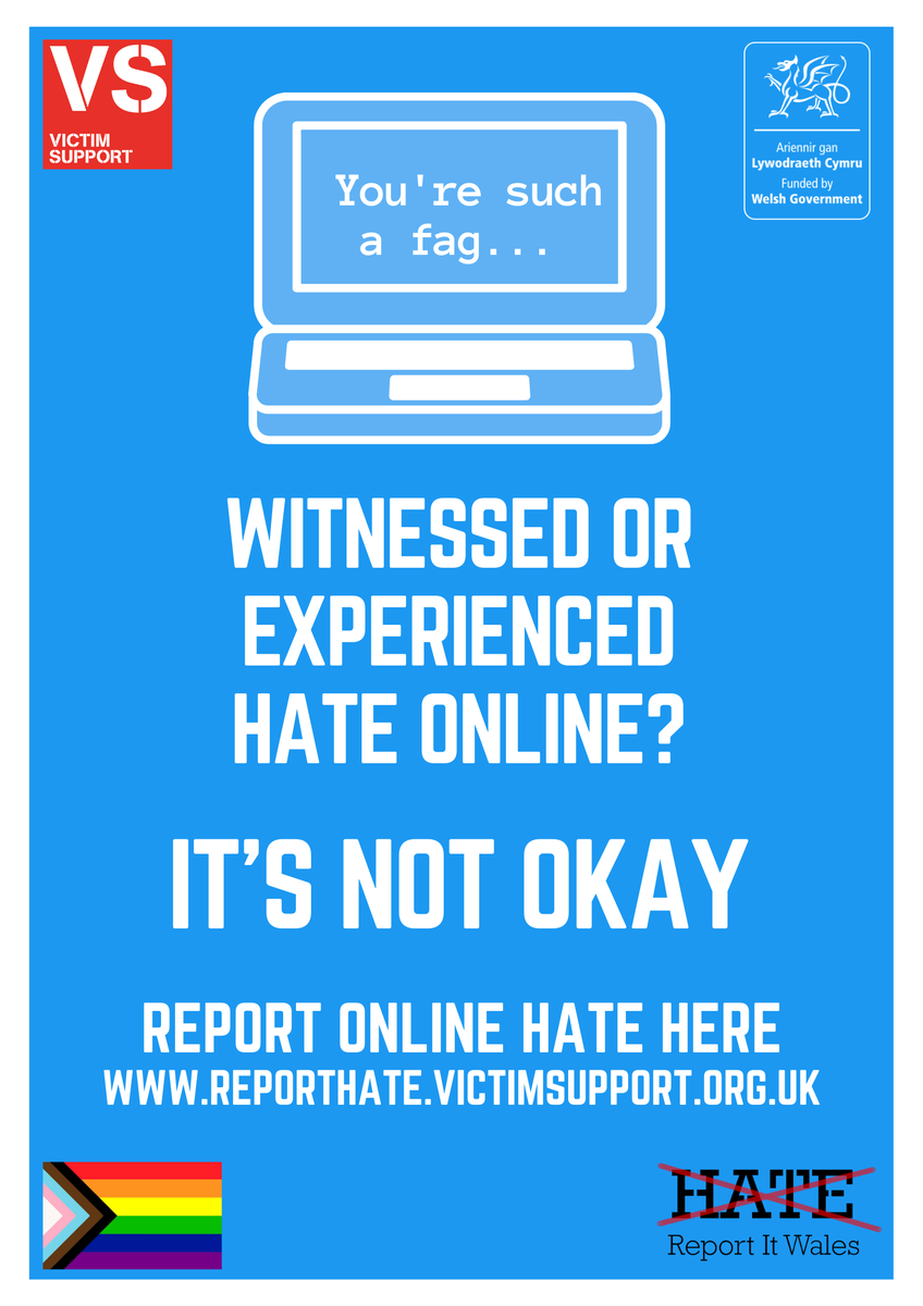 BlaenauGwentCBC's tweet photo. Reporting a Hate Crime
If you think you have been a victim of hate crime you can call us free today 24/7 365 days a year on 0300 3031 982 or email us at Hate.CrimeWales@victimsupport.org.uk
https://t.co/vaFu0ndYHa https://t.co/IdlzRLzp62