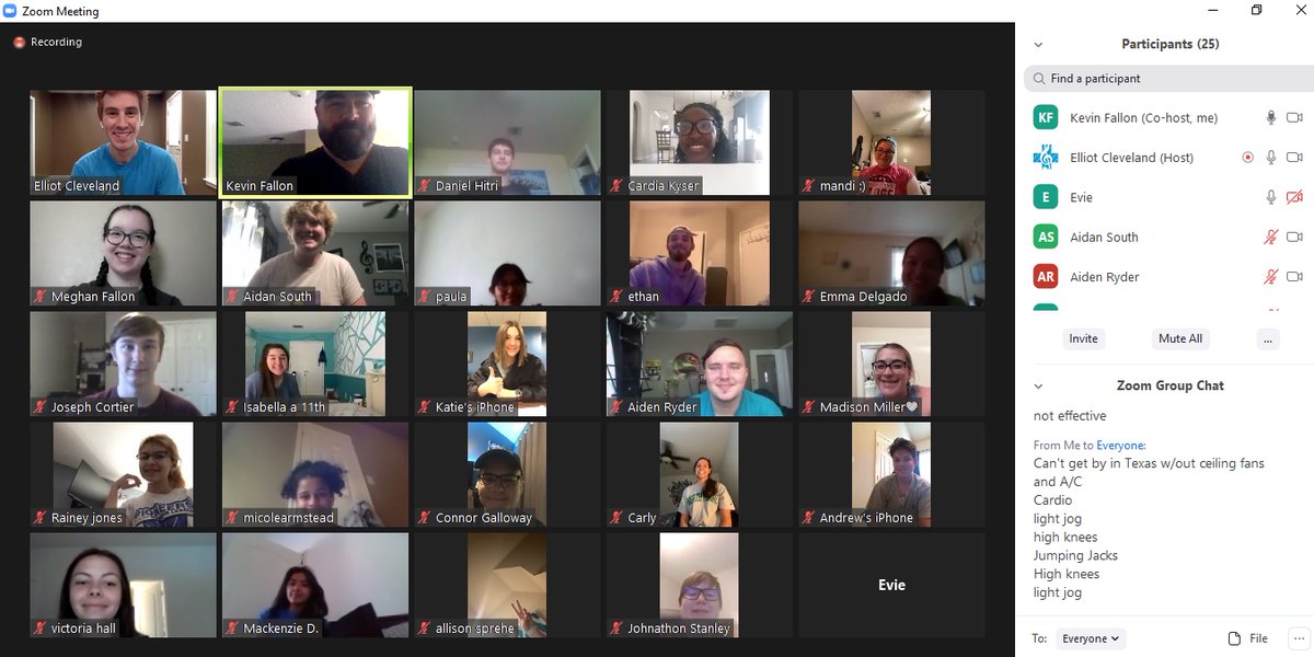 BoswellBandGold's tweet photo. Thank you to Tyler at @MarchingHealth Network for this morning's virtual training session. These #StudentLeaders developed some great tools that we can't wait to share with the rest of the #Band as we prepare to get #BACK2BAND this summer! #FITness #FUNdamentals #BeDynamic https://t.co/UloF9Gcdx6