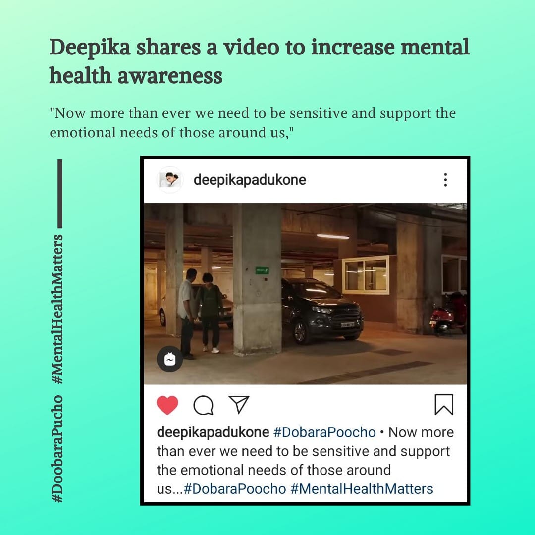 dp1stday1stshow's tweet photo. Great Initiative @deepikapadukone
.
.
#dobarapoocho #MentalHealthMatters #mentalhealth #deepika #deepikapadukone https://t.co/PQ9VD5Nx1i