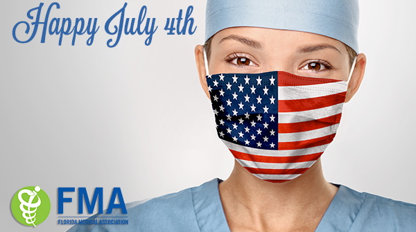 FloridaMedical's tweet photo. Happy July 4th. The July 4th holiday is usually a day of gathering to enjoy food, fireworks and festivities. However, this is an extremely unusual time as we face an ongoing pandemic that demands changes in our daily routines. Several states across the country, including /1 https://t.co/q1yRgFvp04