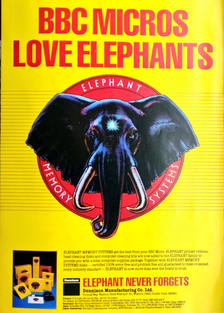 AdSpace_Mag's tweet photo. This would make an amazing T-shirt. Elephant memory systems for BBC Micro, 1985 #bbcmicro #retrocomputing #eigties #80s #retrogaming #retrogamers https://t.co/NHCJIwfolf