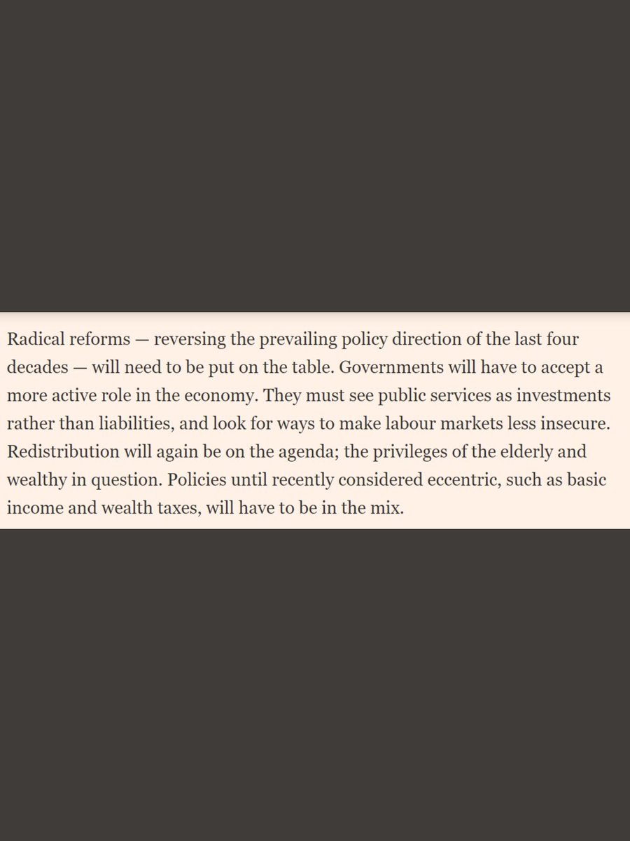 21/30 last election cycle happened) to even suggest things like a job guarantee/universal basic income but in our new reality even the Financial Times acknowledges it must be in the mix to keep the social contract intact ft.com/content/7eff76… Modern Monetary Theory has outlined