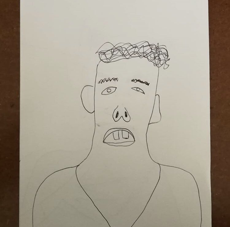 Someone made a drawing of me. I’m finished 😂