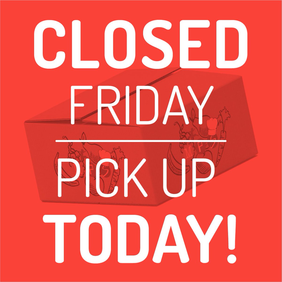 Hello, #Minneapolis! A reminder that our pick-up sites are CLOSED tomorrow in observance of #IndependenceDay holiday. Get to one of 10 Thurs sites today before 2. We'll be back on Mon, July 6 with something new in the boxes-ORANGE CHICKEN &amp; RICE! Stay safe and enjoy your weekend.