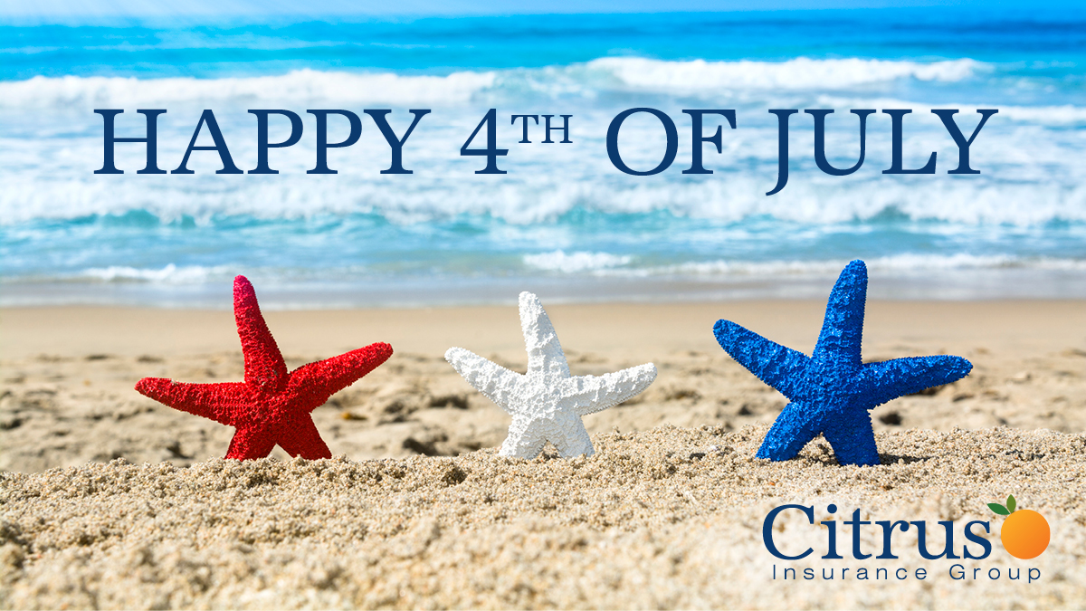 CitrusInsurance's tweet image. Happy 4th of July from your family at Citrus Insurance Group. We will be closed July 3rd in observance of Independence Day. We will be available again on July 6th.  Feel free to contact us: 888-298-2566.
#citrusinsgrp
#citrusinsurancegroup
#Happy4th 
#Happy4thofJuly 
#StaySafe