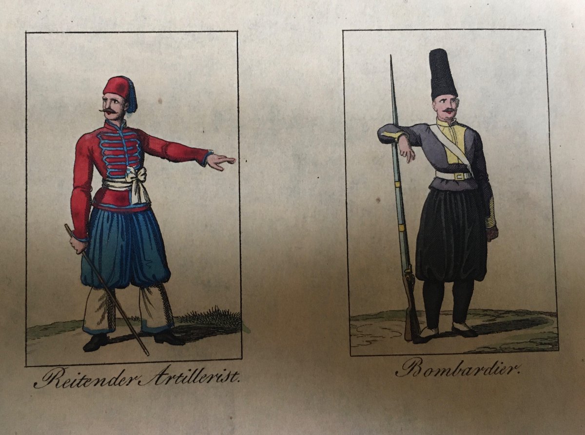 Çin halk kıyafetlerinin burada kimsenin ilgisini çekeceğini sanmam. Ama Osmanlı askeri tarihiyle ilgilenenlerin işine yarayabilir diye 1832 üniformalarını gösteren bir gravürü iliştiriyorum. Tabii Viyana sahafı buluntusu! #askeritarih #viyana #osmanlı