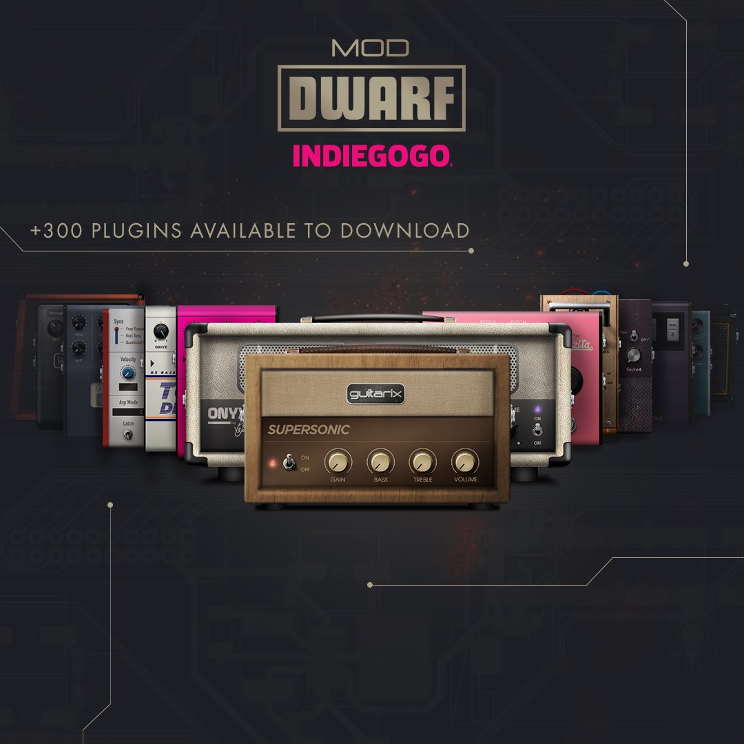 modaudiotw's tweet image. With the #MODDwarf you can access our Plugin Store and explore +300 plugins. And the offer grows every month. There’s a great variety of amps, cabinets, distortions, delays, reverbs, CV modules, MIDI utilities, and much more: indiegogo.com/projects/mod-d…