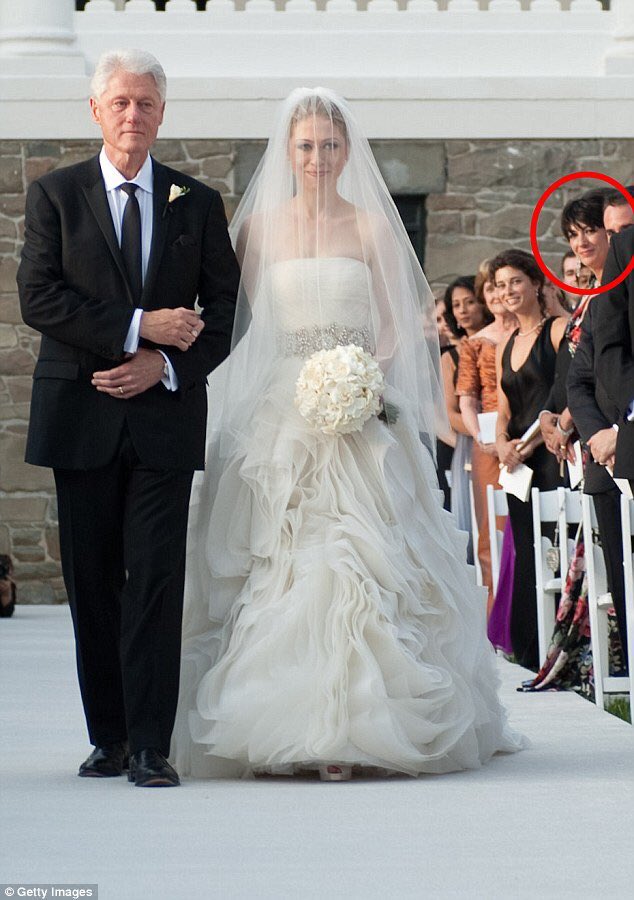 Ghislaine Maxwell at Chelsea Clinton’s wedding..