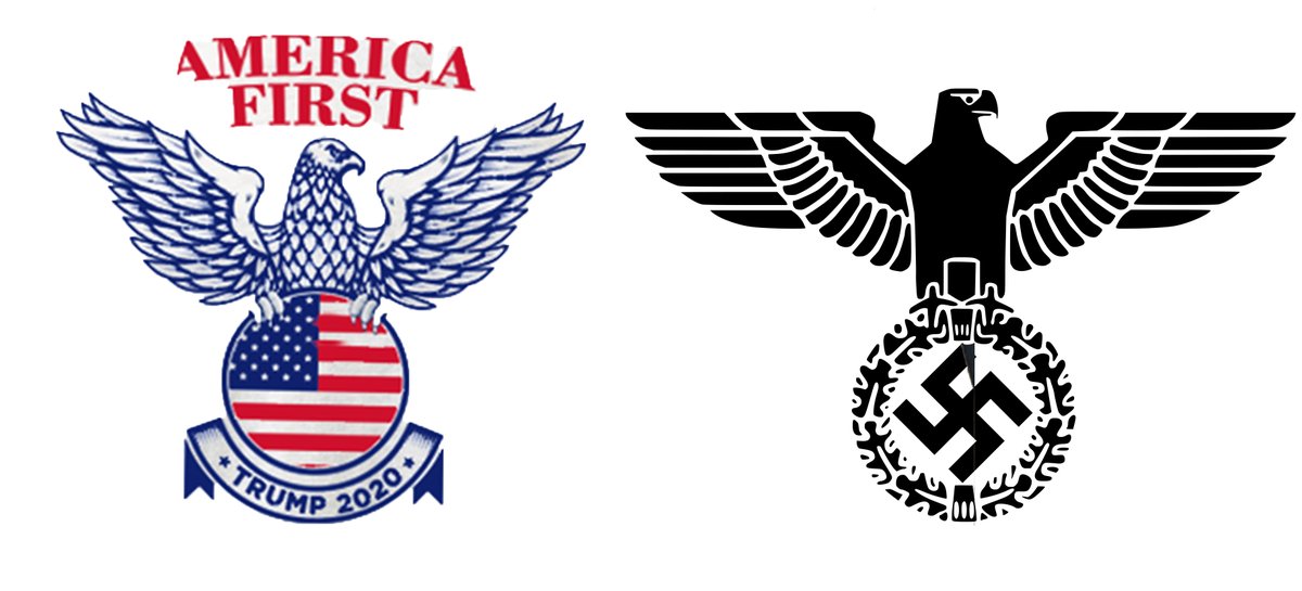 Even they didn't notice or they didn't care. Trump's re-election logo looks strikingly familiar.