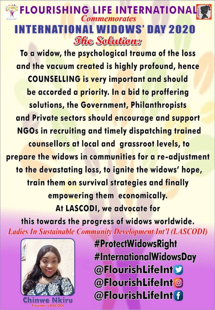 FlourishLifeInt's tweet photo. Our 3 - days 2020 Community Widows' Empowerment was a success. Glory to God! #hopeIgnite
Our achievements continue:
4. Self capacity/leadership development
5. Beyond the pandemic
6. A brighter tomorrow
7. Debunking myths
8. Advocacy against barbaric acts meted out to #widows https://t.co/sOLsb1Zlcx