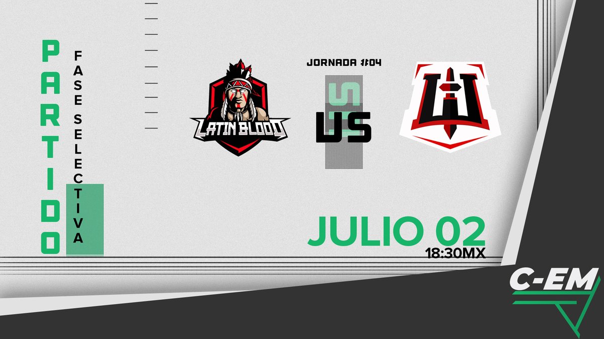 CEMovil_es's tweet photo. #CEM ⌠ Match day 

Iniciamos una jornada muy interesante, ¿cuál partido crees que sea el más interesante?

🏆 Jornada 04

⚔️ @Team_LatinBlood 🆚 @WendGG_
⏰ 18:00🇲🇽▪️ 20:00🇦🇷

⚔️ @Shark_KFZ 🆚 @TeamSpartansTM
⏰ 18:30🇲🇽▪️ 20:30🇦🇷 https://t.co/b7ypW8FExU