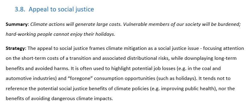 8th discourse of  #ClimateDelay - perhaps the most controversial one - instrumental appeals to social justice Climate mitigation does raise serious social justice issues - no questions about it! But these are sometimes exaggerated or exploited by vested interests.