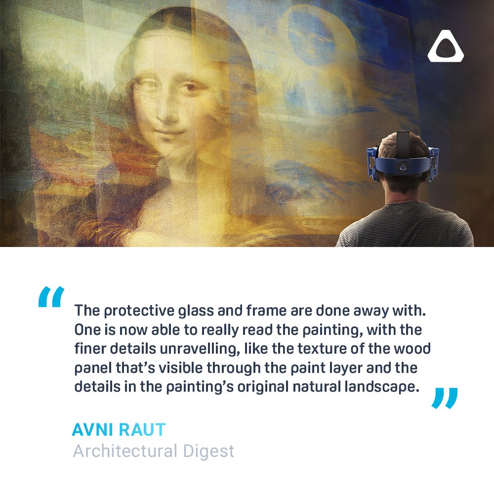 htcvive's tweet image. Explore the #MonaLisa from a whole new perspective and experience the magical @MuseeLouvre exhibit in VR. 

bit.ly/3giALEL

#HTCVive #HTCViveArts