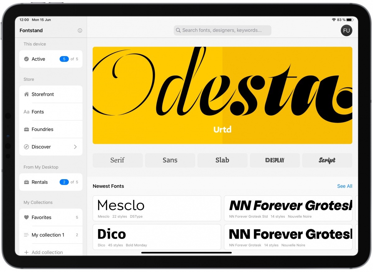 tipografi's tweet photo. #Fontstand, kullanıcıların yazı kütüphanesini keşfetmesine, filtrelemesine, yönetmesine ve kullanmasına olanak tanıyan, #iPad için geliştirilmiş özel font uygulamasını tanıttı.
https://t.co/DzRcr3XQ72
#türkçetipografitopluluğu #tipografi #ttt #ttthaberler https://t.co/qLbngCI2gA