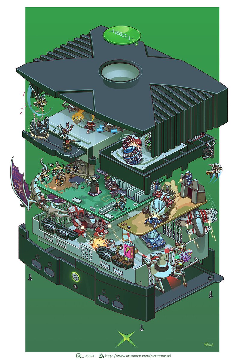 VideoArtGame's tweet photo. Exploded Consoles 💥️🎨

Artist: Pierre Roussel (ArtStation) https://t.co/nlvoEEMGiq