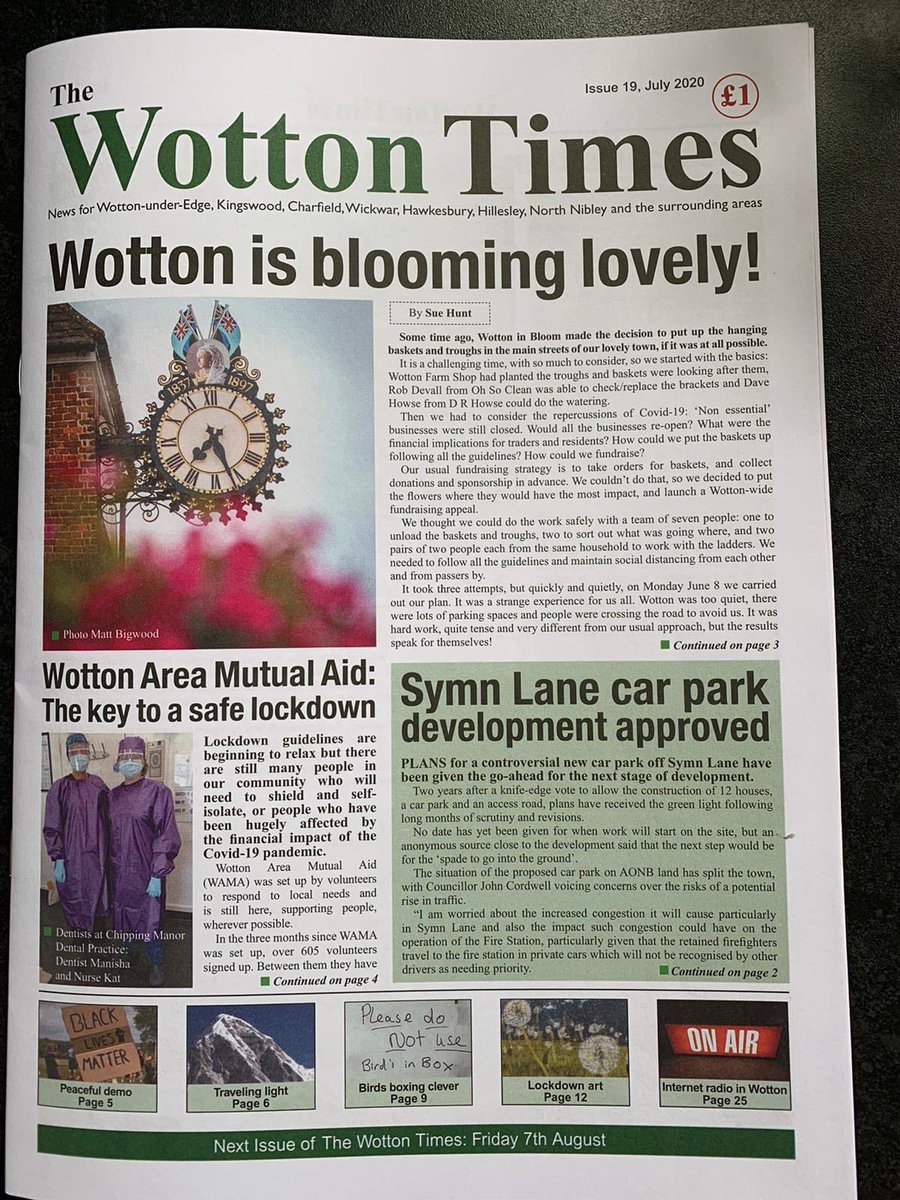 Look out for the July edition of the Wotton Times out in shops tomorrow! It's brilliant for us to be back in print again, we're extremely grateful for all the support we've received over the past few months.