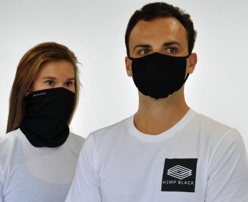 The fusion / FACE MASK combines Cupron antimicrobial material and HEMP BLACKTM / element yarn,these technologies offer a solution to Mask Fatigue and defenseslowing the spread of Covid-19  https://hempblack.com/blogs/in-the-news/what-is-hemp-black-fusion-technology