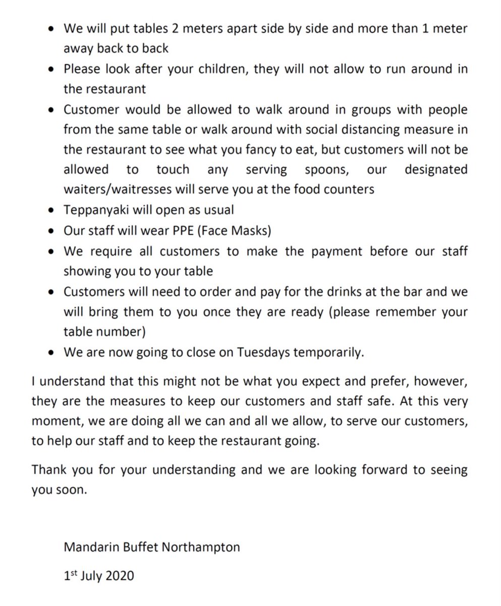MandarinBuffet1's tweet photo. Updated Reopening Information
Dear Customers,
we are very excited about the reopening this Saturday, the 4th of July.
There are some updates we would like to inform you about. https://t.co/TthG2tSoAg