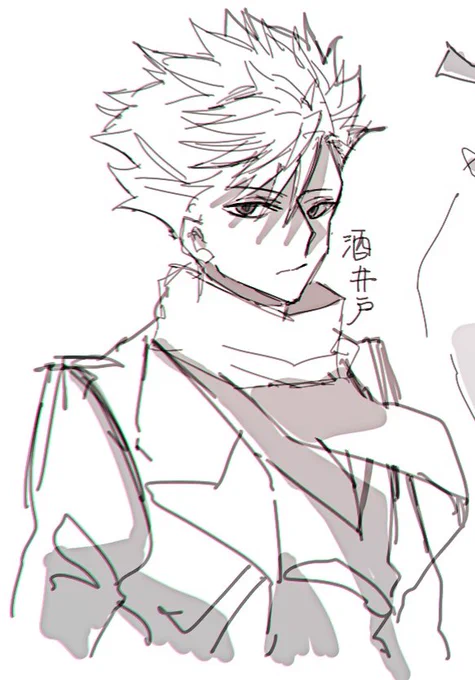 初描きとの差が(可愛くなってしまった) (のか?) 
