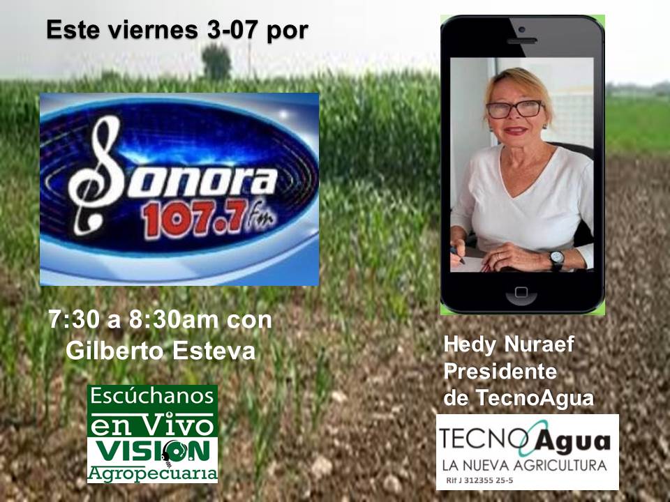 visionagro's tweet photo. #2Jun Escuche este viernes (mañana) a la Ing Hedy Nuraef
@hedynuraef
presidente de Tecnoagua @tecnonagua1 hablar acerca del #Bioptimize para la recuperación de suelos y del #ProbioBtK+Plus la solución a cultivos avanzados https://t.co/Cz7ZlehAqm