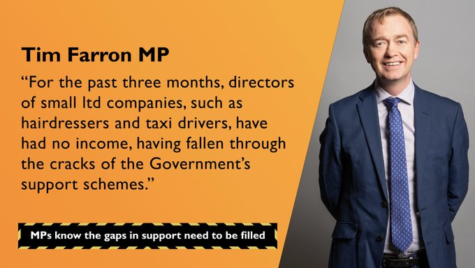 LisatheSimpson's tweet photo. .@timfarron is clever. Tim understands that directors of small ltd companies have had no income and have received zero support from any of the Government's schemes.

@RishiSunak Be like Tim. 

#ExcludedUK https://t.co/UdMuoiQmlg