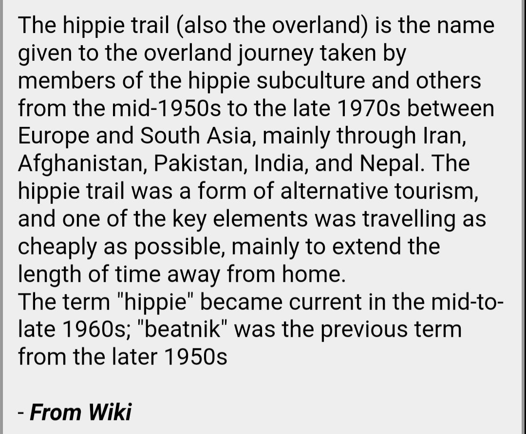 The hippie trail. Kathmandu was such a preferred destination. People drove all the way from Europe and sold off their van, cars and buses when they ran out of money and had to return.