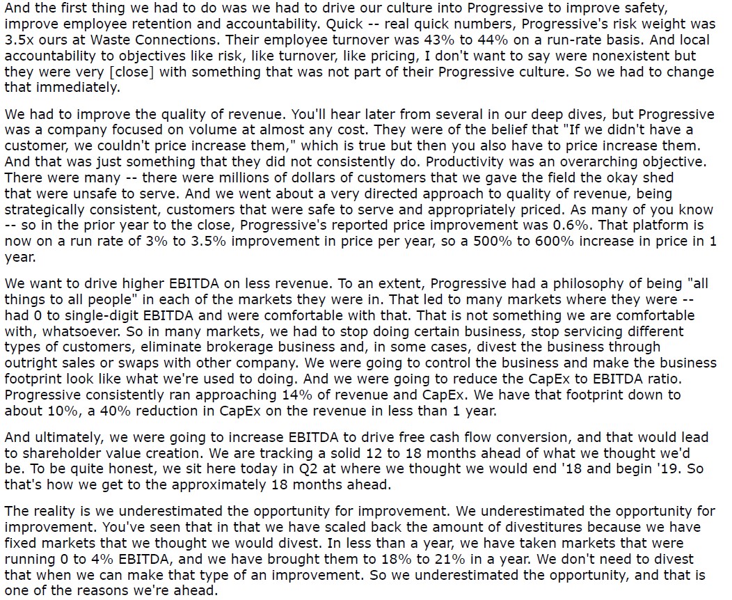  $WCN on the Progressive integration ~3 years ago. They know what they're doing.