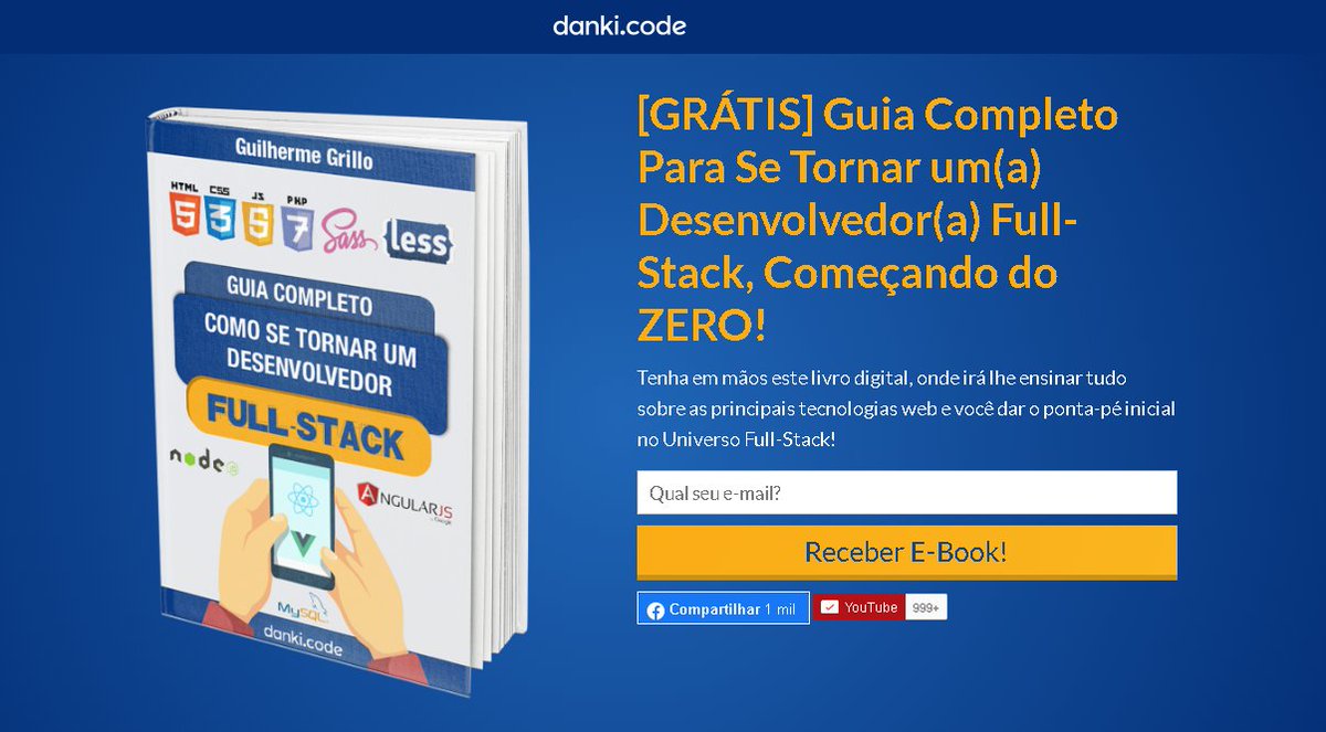jfcursosonline's tweet image. [GRÁTIS] E-Book Completo para se tornar um(a) desenvolvedor(a) Full-Stack, começando do ZERO!
Clique AQUI: bit.ly/38m5ON3
.
#cursodeprogramacao #comocriarwebsites #cursofrontend #cursophpjedai #empreendedorismodigital #cursoprogramacao #hotmart #mkt #nichoslucrativos