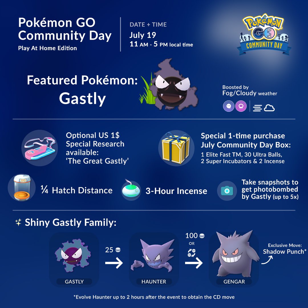 Pokemon Shiny Gengar Go Shadow Punch