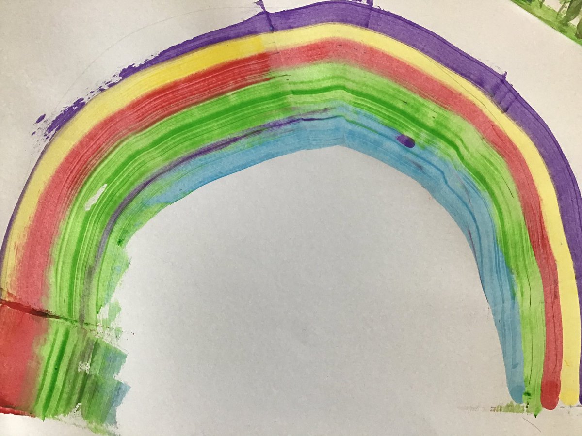 BealeLB's tweet photo. @Phip_Primary Somewhere over the rainbow .....🎤🎼 Purple Bubble made these lovely pictures by dragging blobs of paint across the page with a piece of stiff card . I love how J enhanced hers by doodling with a marker over the top when dry . It’s good to experiment ! https://t.co/TKzVR3Pbu0