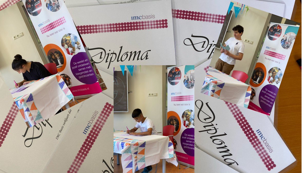 DaCostaRdam's tweet photo. Groep 8 sloot vandaag 2 jaar #IMCbasis af met een echte diplomering. Veel gezien, veel geleerd en veel plezier gehad door deze lessen! https://t.co/PL4eHD9q6k