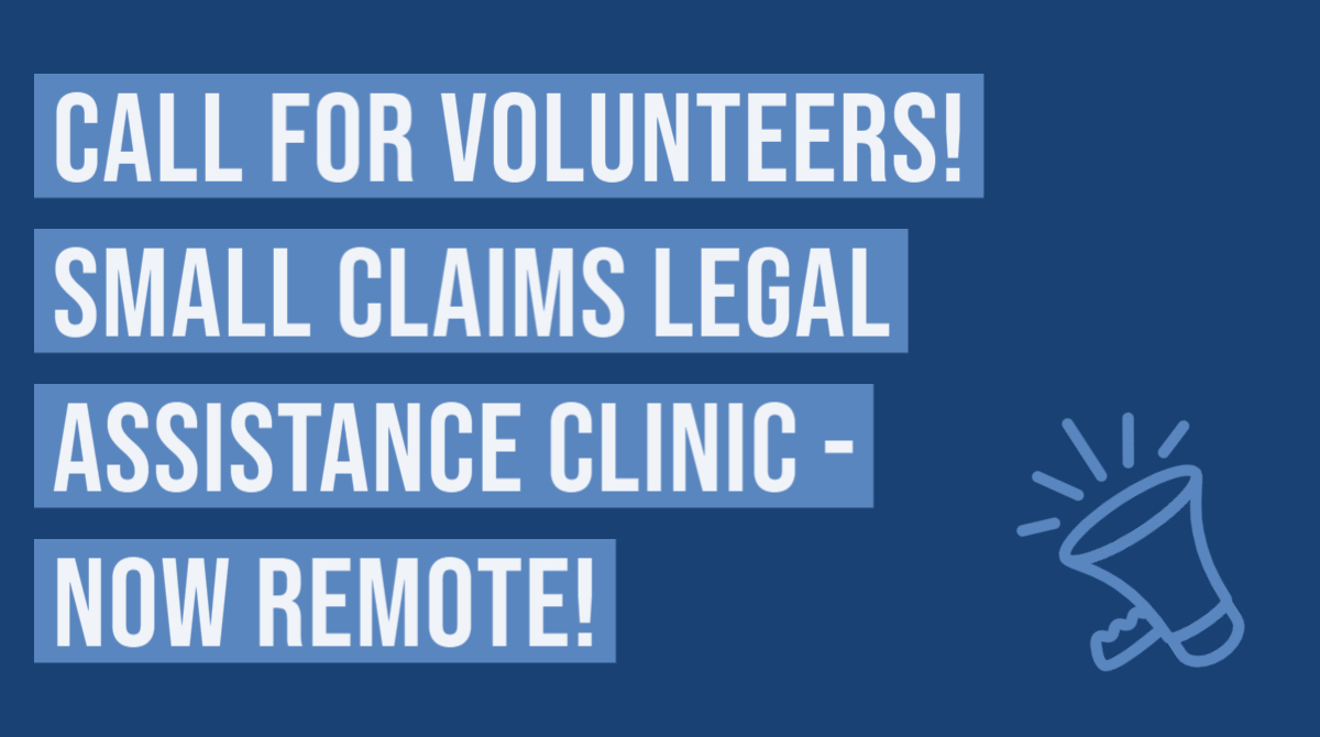 CBA_NL's tweet image. Attn: NL Lawyers and Articling Students: Call for Volunteers, Small Claims Legal Assistance Clinic - Now Remote! Details: bit.ly/3fSyPCN  @A2JNL @PLIAN_NL