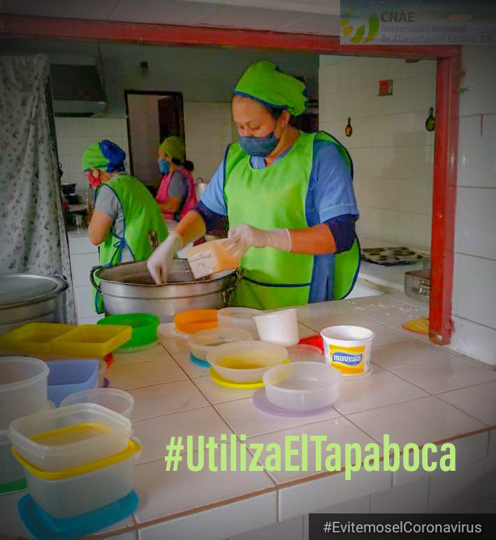 🚫No Covid19.🧐
Nuestras madres cocineras, destacan con las medidas de seguridad. Hagamos como ellas #UtilizaElTapaboca con responsabilidad. De la mano con nuestro Protector @Jehyson_Guzman nos mantenemos alerta.