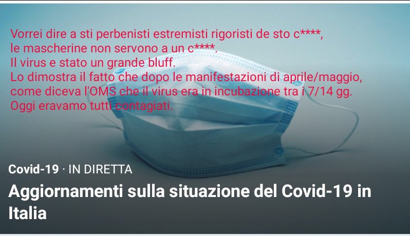 CI AVETE ROTTO LA PALLE IO IL VACCINO NON ME LO FACCIO!!