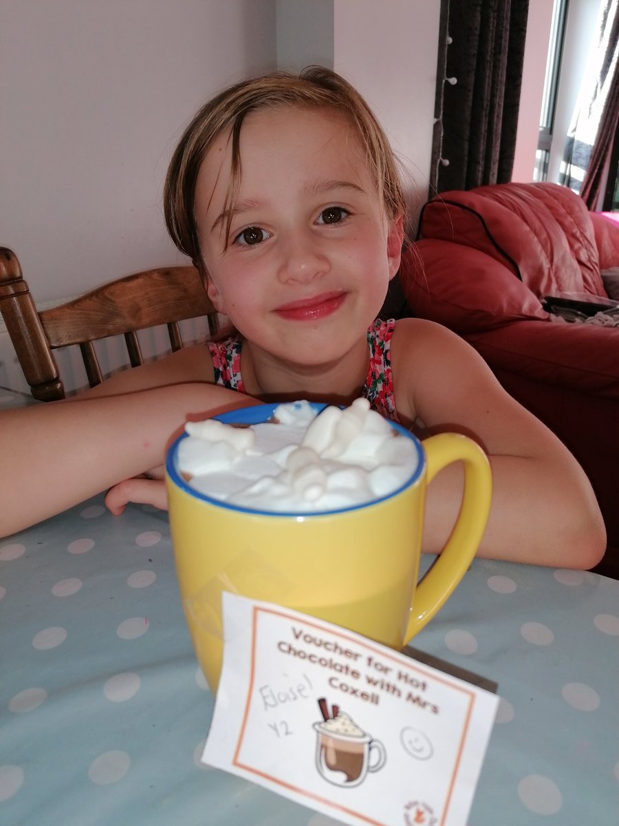 HDenew's tweet photo. @FoxHill_Primary    I'm looking forward to having my hot chocolate, with added squirty cream for good measure. Thank you Mrs Coxell and thank you Miss Holloway for delivering it. IT WAS SO NICE TO SEE YOU XXXXXX https://t.co/vGfd9AlTa9