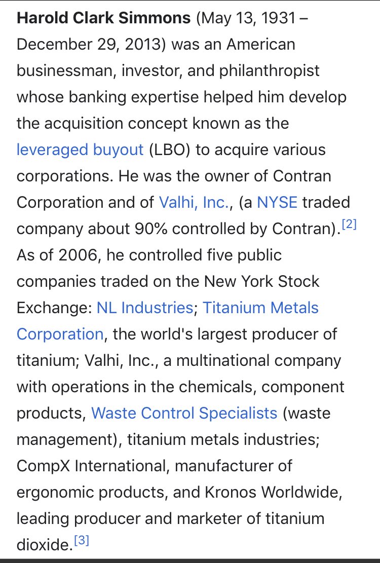 21/ HAROLD SIMMONS1 of his 5 companies is named Kronos which is a weird word. That exact spelling is a movie about Supported R from Reagan-McCainInvolved in big metals production & military connections (Hussein/weak metals?)Died in 2013 at 82