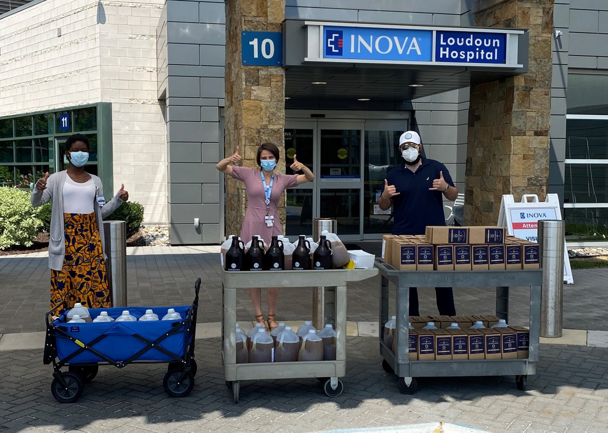 We are grateful to the <a href="/CommonwealthJoe/">Commonwealth Joe</a> Coffee Roasters team for their donation of over 1,000 servings of cold brew coffee and freshly-made kombucha for our frontline heroes at Inova Loudoun Hospital! #ThankfulThursday