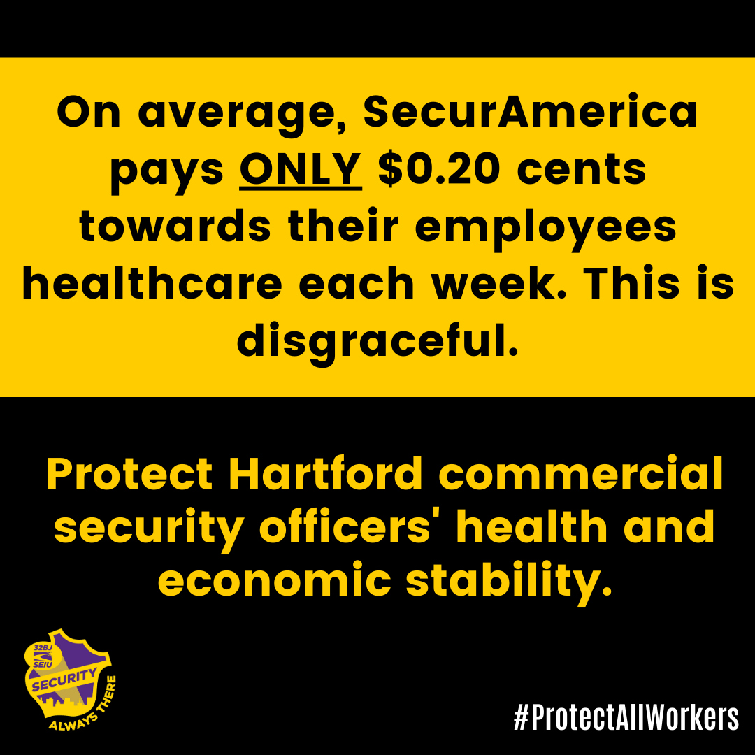 This is unacceptable. Essential #Hartford security officers must be protected. Call <a href="/Secur_America/">SecurAmerica</a> TODAY at 404-926-4222 and tell them to concede to our demands for quality, affordable health insurance or we'll strike! #StandForSecurity