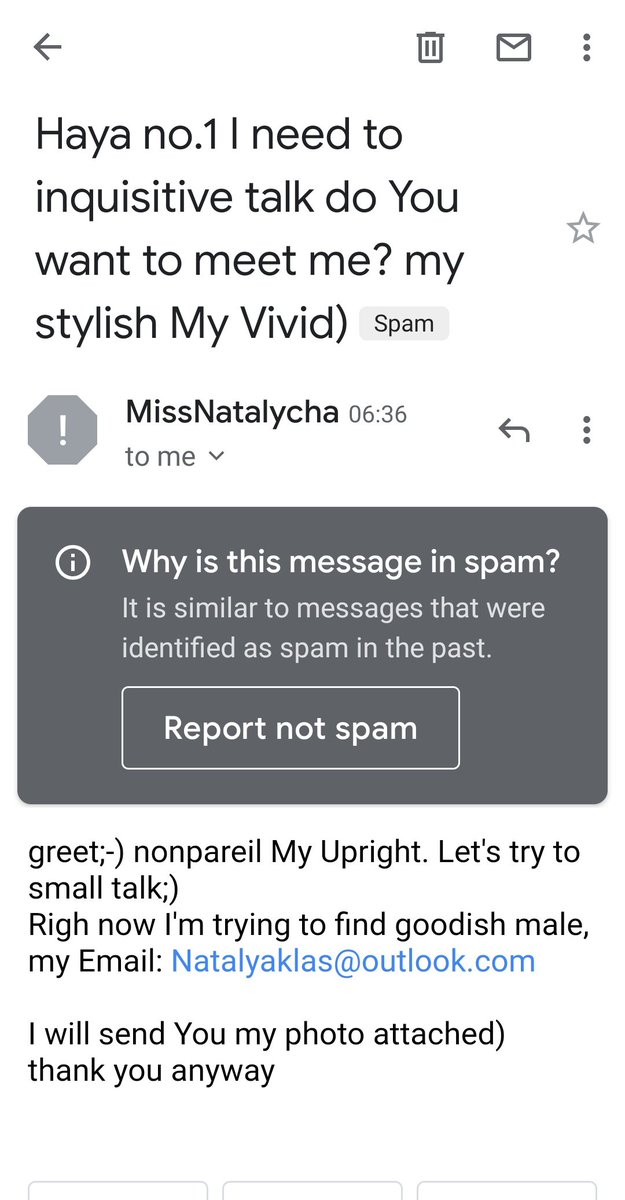 ArjunB9591's tweet image. I feel like a playboy 😂
#spamemails
Am i the only one or all of you get email like these or 2 million lottery , ancestral property in europe etc etc 😂
They can send fraud links , think before you click anything on the mail.