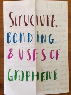 WGS_Science's tweet photo. Beautiful work on graphene from Savannah, Year 9: https://t.co/zegAw5UBvf