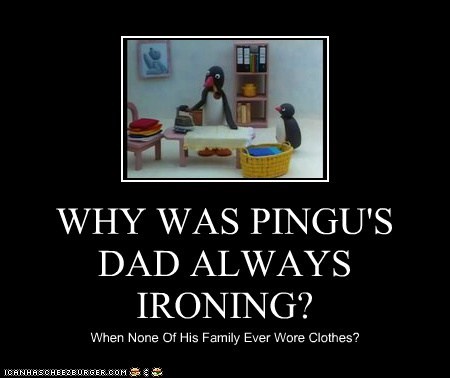 5ElmsDryCleaner's tweet photo. Pingu's dad! What a ledge! 🐧🥰

#pingu #menironing #ihateironing #penguine #childhood #ironing https://t.co/Yw388BuYXh