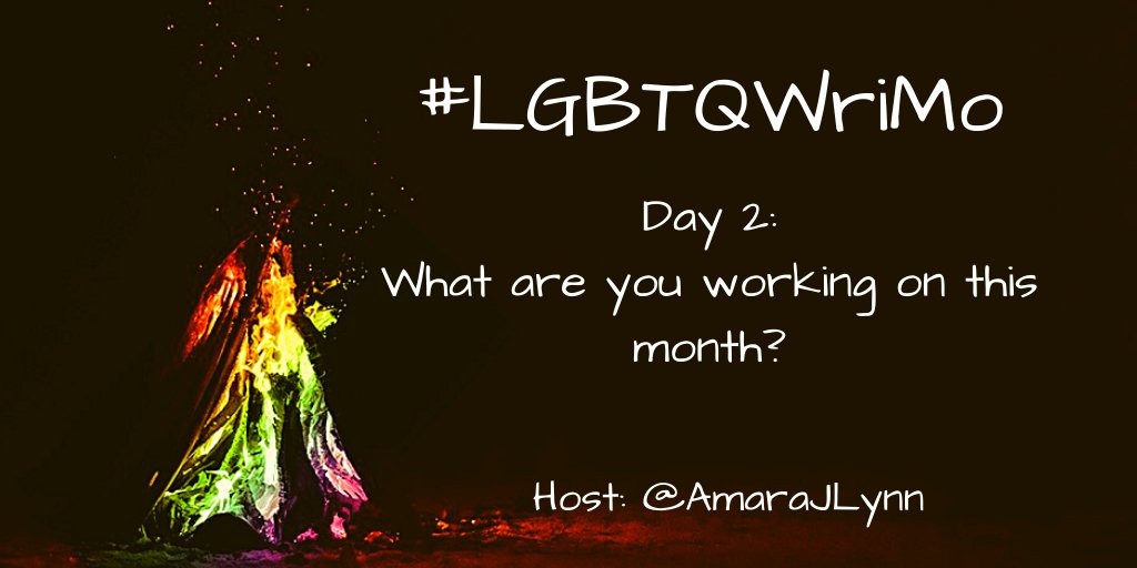  #LGBTQWriMo d2. This month I'm working on a hard edit with some minimal rewrites of book 1 in my outlaw fiction series. I have a deadline on this project and then I'm going to complete book 3 and 4.