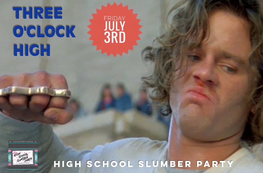 HSSlumberParty's tweet photo. Just one day away from possibly receiving the beating of a lifetime...or more likely listening to a great podcast on 3 o'clock High with @the_mikestir and @BigGuyInTheTie. Bring your brass knuckles!

#threeoclockhigh #3oclockhigh #angusfilm @CageClubPod #Mike5Dads https://t.co/iCl0Veuos1