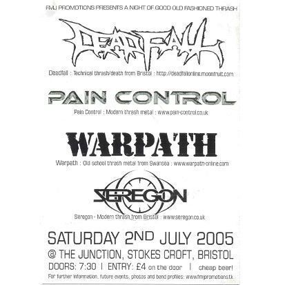 THIS DAY IN THRASHISTORY! - 02/07/2005 - Pink Floyd played to tens of thousands of people in London, <a href="/seregonuk/">Seregon</a> played our very first show to tens... of people. It was hot, sweaty &amp; ferocious - Seregon had arrived. Who was there? #memories #15years #1stgig #ThrashMetal #bristol