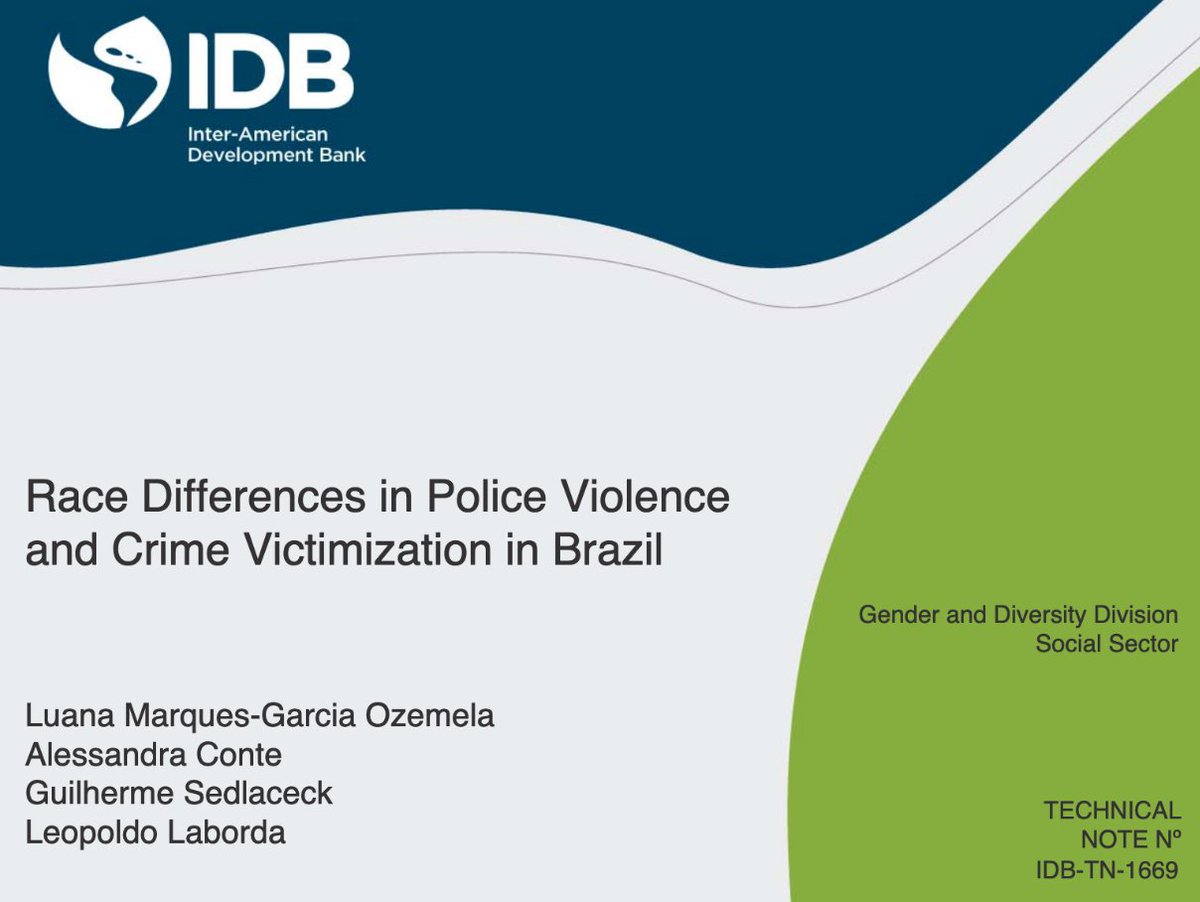 415/ [Brazil] "Controlling for all the considered individual level characteristics, verbal and physical victimization probability is statistically ... higher for darker skin tone individuals... This pattern confirms ... discrimination in the use of police force."