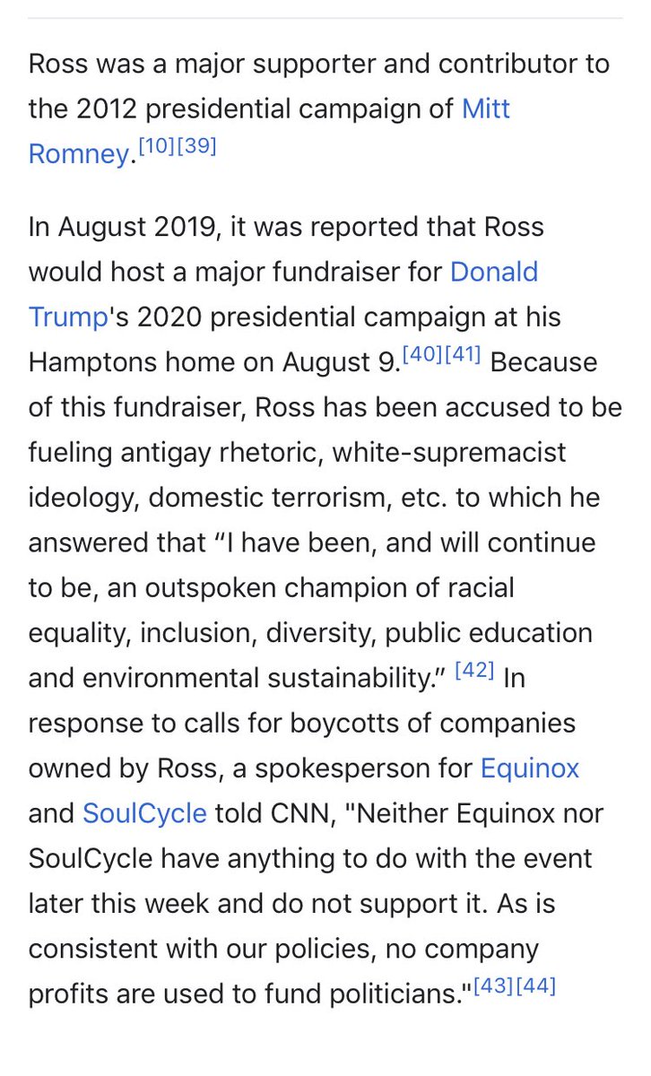 26/ STEPHEN ROSSReal estate & Sports teamsSupported MittensAND POTUS - some of his companies bent the knee *but* he’s still being called a “Trump crony” by the press in 2020... so he might be a POTUS insider