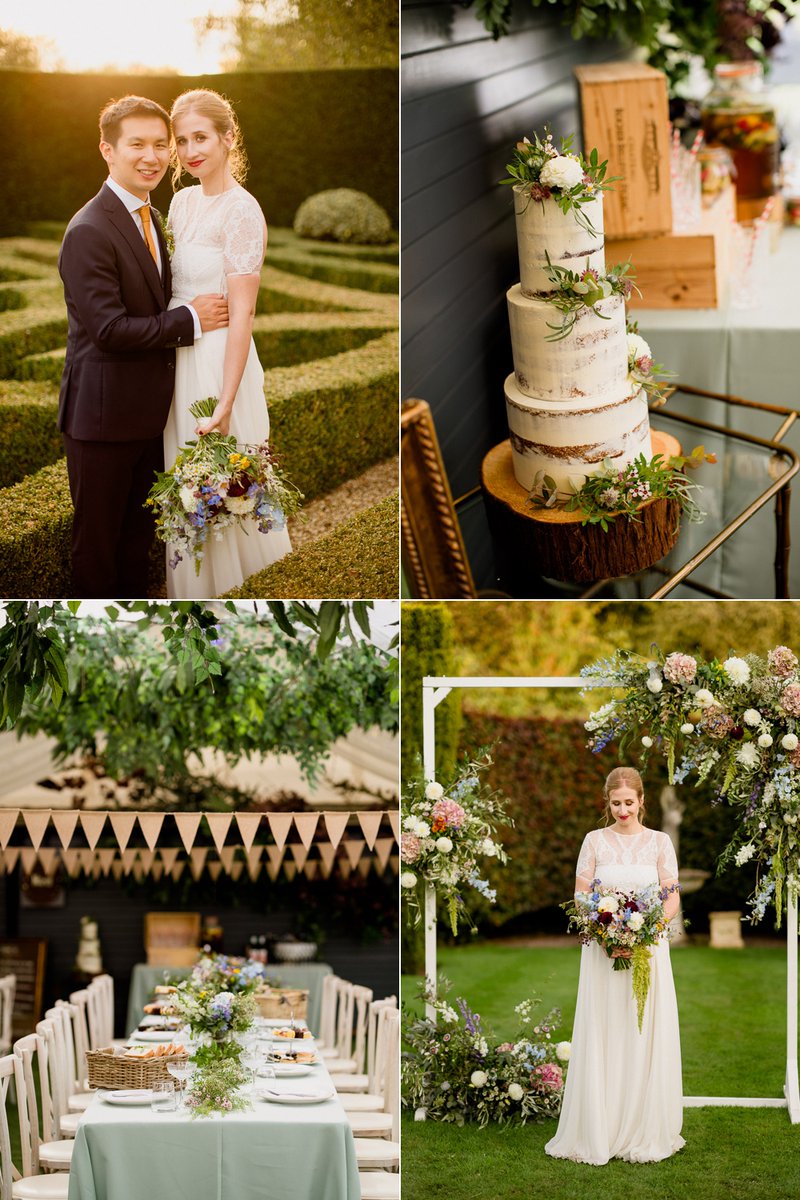 Rustic &amp; Laid Back Outdoor Garden Wedding with Pretty Flower Arch 🌸🌿✨whimsicalwonderlandweddings.com/holford-estate… thanks to Voyteck Photography <a href="/diamondringuk/">Diamond Ring Company</a> <a href="/sidandolive/">Sid & Olive</a> <a href="/PinkcocoaSarah/">Pink Cocoa</a> <a href="/sjecatering/">Samuel James Events</a>