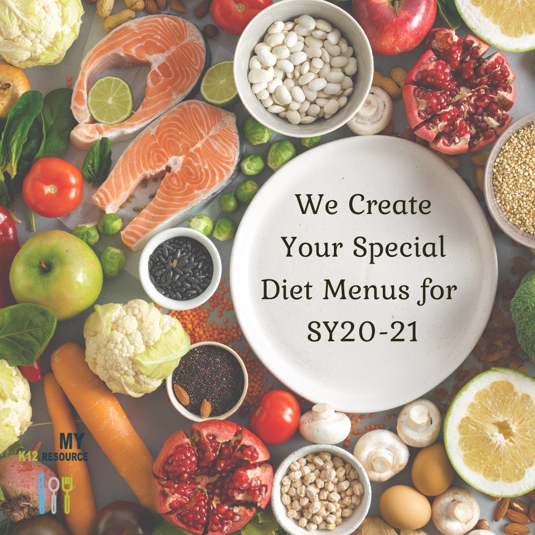 Are your 'special diet' #menus ready for SY20-21? 
Students &amp; staff need #allergen-free food options. We are your #MenuPlanners - we update your database and manage your special diets for an affordable monthly cost: myk12resource.com #schoolfoodservice #foodservicedirector